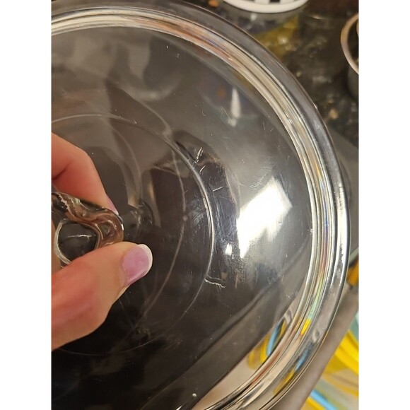 PYREX 024 ~ 2Qt Clear Round Glass Bowl With Lid USA - Picture 9 of 11